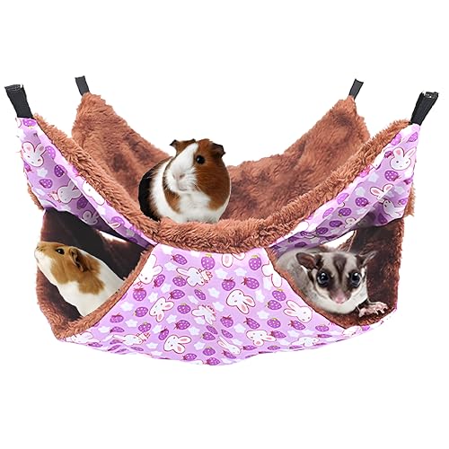TARANDUS Hängematte für Frettchen, Ratten, Hamster für Käfig, großes weiches Meerschweinchen-Versteckbett, Chinchilla-Hängematte, für Kleintiere, Meerschweinchen, Frettchen, Kätzchen, Eichhörnchen TARANDUS Hängematte für Frettchen, Ratten, Hamster für Käfig, großes weiches Meerschweinchen-Versteckbett, Chinchilla-Hängematte, für Kleintiere, Meerschweinchen, Frettchen, Kätzchen, Eichhörnchen von TARANDUS