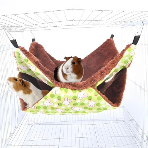 TARANDUS Hängematte für Frettchen, Ratten, Hamster für Käfig, großes weiches Meerschweinchen-Versteckbett, Chinchilla-Hängematte, für Kleintiere, Meerschweinchen, Frettchen, Kätzchen, Eichhörnchen TARANDUS Hängematte für Frettchen, Ratten, Hamster für Käfig, großes weiches Meerschweinchen-Versteckbett, Chinchilla-Hängematte, für Kleintiere, Meerschweinchen, Frettchen, Kätzchen, Eichhörnchen von TARANDUS