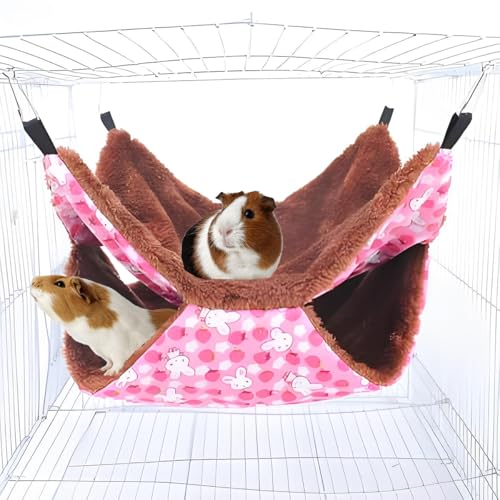 TARANDUS Hängematte für Frettchen, Ratten, Hamster für Käfig, großes weiches Meerschweinchen-Versteckbett, Chinchilla-Hängematte, für Kleintiere, Meerschweinchen, Frettchen, Kätzchen, Eichhörnchen TARANDUS Hängematte für Frettchen, Ratten, Hamster für Käfig, großes weiches Meerschweinchen-Versteckbett, Chinchilla-Hängematte, für Kleintiere, Meerschweinchen, Frettchen, Kätzchen, Eichhörnchen von TARANDUS