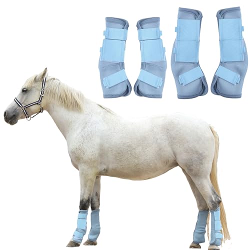 TARFEPA Verstellbare Fliegengamaschen für Pferde, Beinschutz für Pferde, reduziert Stomping, atmungsaktive Netz-Fliegenstiefel für Pferde, Beinschoner für Pferde, Beinschoner für Pferde, Hellblau TARFEPA Verstellbare Fliegengamaschen für Pferde, Beinschutz für Pferde, reduziert Stomping, atmungsaktive Netz-Fliegenstiefel für Pferde, Beinschoner für Pferde, Beinschoner für Pferde, Hellblau von TARFEPA