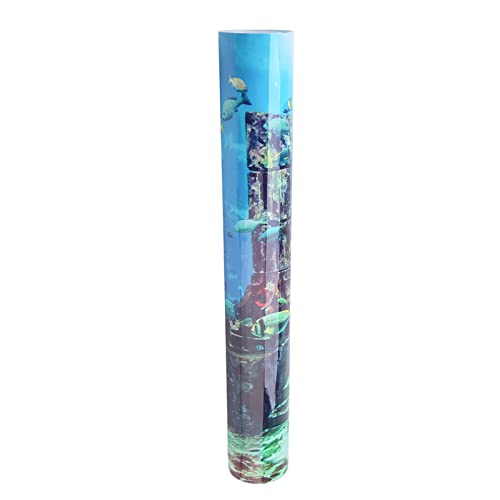 Aquarium Unterwasserplakat, Fischwanddekoration Aufkleber Undersea Stadt Ruinen Aquarium Poster Fischtank PVC Korallenwanddekoration Hintergrund Aufkleber Kleber Hintergrundfisch Fisch (61*41CM) von TARSHYRY