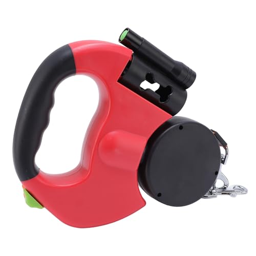Automatische Doppelte Einziehbare Hundeleine mit LED -Licht Bequemer Griff für Mittelgroße Kleine Hunde (Rot) von TARSHYRY