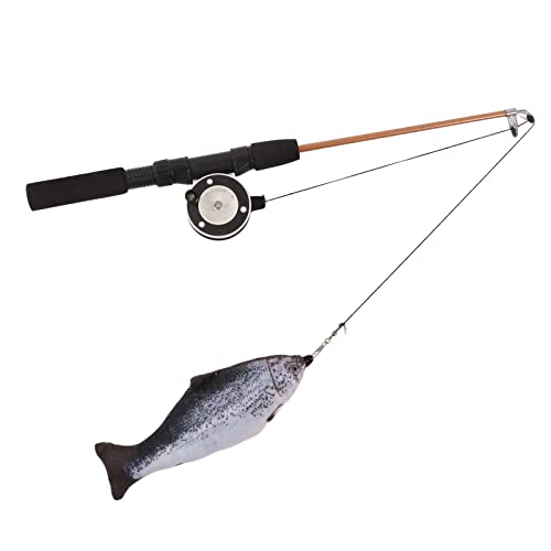 Cat Fishing Pole Toy, Einziehbarer Katzen Teaser Zauberstab Spielzeug Übung Interaktive Angelrute mit Simulation Fischkatze Zauberstab Spielzeugkatze Spielzeug für Innenkatzen für Katze und Kätzchen Cat Fishing Pole Toy, Einziehbarer Katzen Teaser Zauberstab Spielzeug Übung Interaktive Angelrute mit Simulation Fischkatze Zauberstab Spielzeugkatze Spielzeug für Innenkatzen für Katze und Kätzchen von TARSHYRY