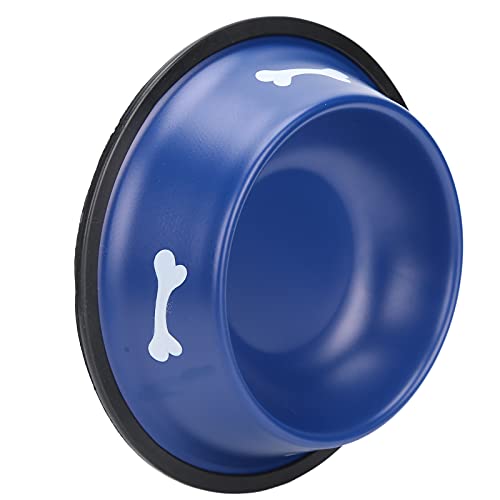 Edelstahlhundschalen, Hundeschalen für Nahrung und Wasser Haustier Fütterungsschale Stapelbare Welpen Geschirr Katzenfutter Schüssel Metallhundschalen für Innenkatzen Kleine Hunde (Blue) von TARSHYRY