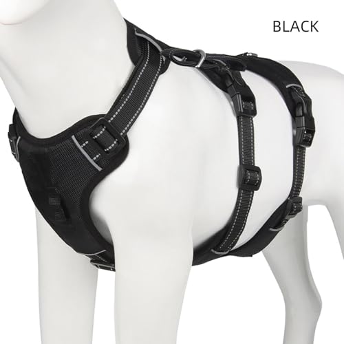 Essentielles Hundekabelbaum, Hundekabelbaum Atmungsaktiven Verstellbaren Haustierkabelbaum No-Pull Haustierweste No-Pull Reflektierende Hundeweste für Kleine Mittelgroße Große Hunde (L) von TARSHYRY