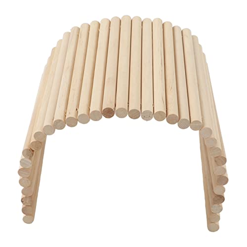 Hölzerne Hamsterbrücke Flexible Holz Versteck Meerschweinchen Frettchen Hedgehogs Chinchillas (20 * 30 cm) von TARSHYRY