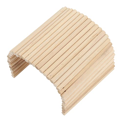 Hölzerne Hamsterbrücke Flexible Holz Versteck Meerschweinchen Frettchen Hedgehogs Chinchillas (20 * 40CM) von TARSHYRY