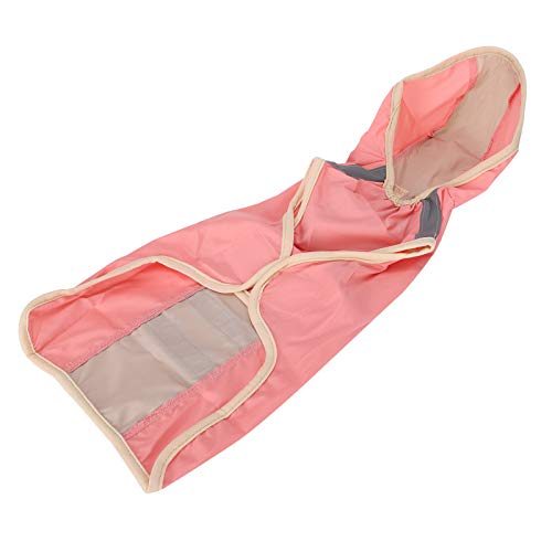 Hund Regenmantel, Reflektierender Streifen Polyester Haustier Regen Cape Jacke Atmungsaktiver Kapuzenponcho Regenmantel Jacke Hunde Hunde Regenjacke für Kleine Mittelgroße und Welpen (M) von TARSHYRY