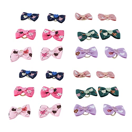 Hundehaarbögen, Hundebögen mit Gummibändern 24PCS Welpen Yorkie Hunde Haar Bogen Reines Band Elastizität Haarbänder Bänder Mädchenhundzubehör für Kleine Hunde und Welpen, Alle Arten von Haustieren Hundehaarbögen, Hundebögen mit Gummibändern 24PCS Welpen Yorkie Hunde Haar Bogen Reines Band Elastizität Haarbänder Bänder Mädchenhundzubehör für Kleine Hunde und Welpen, Alle Arten von Haustieren von TARSHYRY