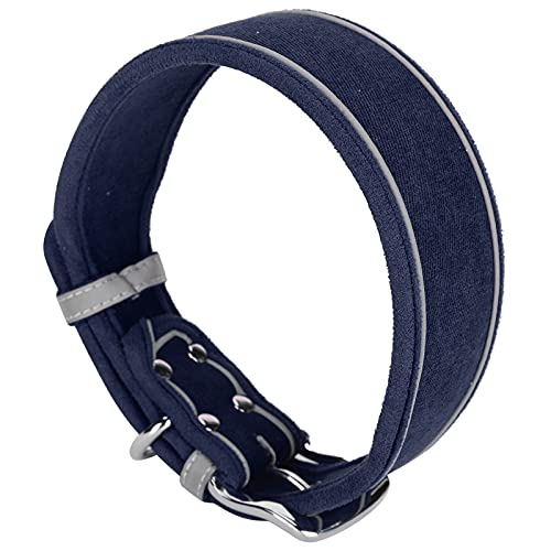 Hundehalsbänder Nutzen Leine, Welpenkragen Atmungsaktiven Reflexionskragen Hundehälfte mit D Ringen Hundekragen für Große Hunde für Kleine Mittelgroßen Hunden (S 46 * 4.0CM) von TARSHYRY
