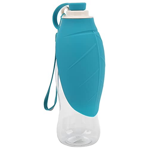 Hundewasserflasche, Reisebereich Wasserflasche Haustier Wasserspender Futtermittelbehälter mit Trinkfutterbecher für Welpen, Katzen, Hamster, Kaninchen und Andere Kleine Tiere, 2,8x9in (Blue) von TARSHYRY