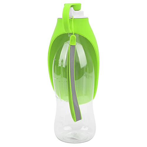 Hundewasserflasche, Reisebereich Wasserflasche Haustier Wasserspender Futtermittelbehälter mit Trinkfutterbecher für Welpen, Katzen, Hamster, Kaninchen und Andere Kleine Tiere, 2,8x9in (Green) von TARSHYRY