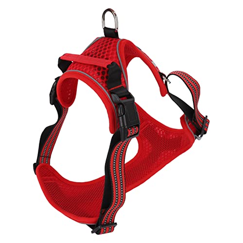 Hundeweste, Verstellbare, Atmungsaktive Reflektierende Hundeweste mit Legierungs -Traktionschnallen Hundekabelbaum mittelgroß (M) von TARSHYRY