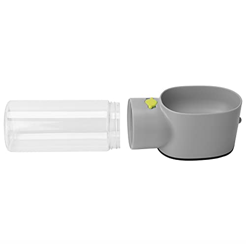 Hundwasserflasche, Tragbarer Welpe Wasserspender mit Trinkfuttermittel -Wasserschalen -Spender Hund Reisetasche für Haustiere Im Freien, Wandern, Reisen, Food Grade Plastik (Gray) von TARSHYRY
