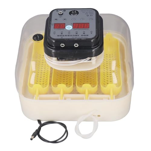 Intelligentes 16-Eier-Inkubator mit konstanter Temperatur und automatischer Eiwendefunktion für Ente Gans Wachtel (Single Electric) von TARSHYRY