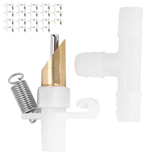 Kaninchen Wasserer, Hühnerwassernippel 20pcs Reiner Kupfer Nagetier Wasserer Kaninchen -Trinkwerkzeuge Automatische Nippeltrinker Wasserspender für Geflügelwässerung System von TARSHYRY