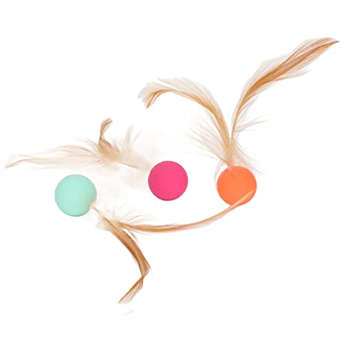 Katzen Teaser Ball, Katzenspielzeugkugeln 3pcs Katzen Bouncy Ball Interactive Weiche Flexible Kategorien Katzenspielzeug Feder für Kätzchen Kleine Hunde Welpen Hunde Innen Im Freien Im Freien Katzen Teaser Ball, Katzenspielzeugkugeln 3pcs Katzen Bouncy Ball Interactive Weiche Flexible Kategorien Katzenspielzeug Feder für Kätzchen Kleine Hunde Welpen Hunde Innen Im Freien Im Freien von TARSHYRY