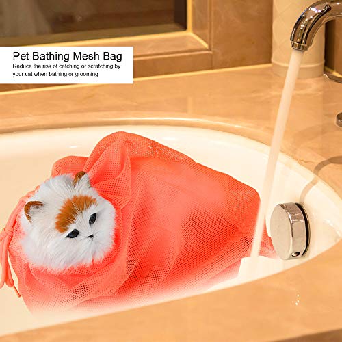 Katzenbadetasche, Katzenpflegebeutel Atmungsaktive Zurückhaltung Duschbeutel (ORANGE) von TARSHYRY