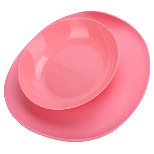 Keine Verschüttungswasserschale für Hunde, Abnehmbare Nicht -Slip -Anti Verschüttung Haustierschale mit Großer Kapazität Verschüttet Hundewasserschüssel Wasserschale für Hunde Keine Großen für (PINK) von TARSHYRY