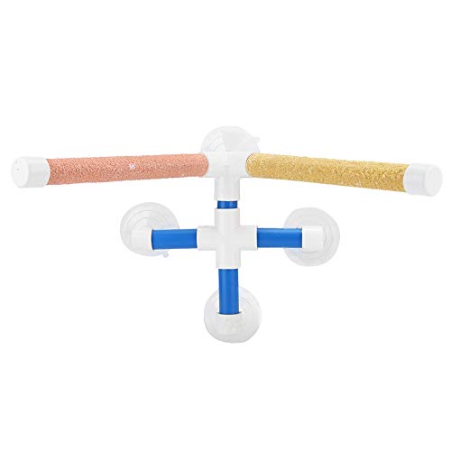 Papageien Barch, Papageien Dusche Stehpolvogel Perch Papageienständer Baden Vier Saugerbecher Frost -Schicht Vogel Perch Spielzeug Papageien Perch Papageien Bad Perch Vogel von TARSHYRY