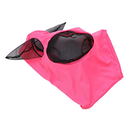 Pferdefliegenmaske Bequemer Weich Gestrickter Stoff Atmungsaktivem Pferdegesichtsschutzschutz (PINK) von TARSHYRY