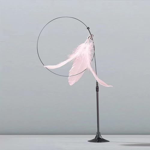 Saugbecher Katzenspielzeug für Innenkatzen, Katzenfederspielzeug Selbstunterhaltung Entspannende Katzen Teaser Stick Hanging String Cat Toys Interactive Cat Toy für Kitty Spieleübung Übung (Rosa Saugbecher Katzenspielzeug für Innenkatzen, Katzenfederspielzeug Selbstunterhaltung Entspannende Katzen Teaser Stick Hanging String Cat Toys Interactive Cat Toy für Kitty Spieleübung Übung (Rosa von TARSHYRY