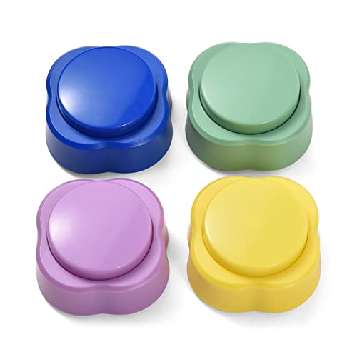 TARSHYRY 4pcs Farbenfrohe Kleine Sprachaufzeichnungsknöpfe Hundetraining Kommunikation mit Batterie Batterieantrieb auf Rekordtasten mit MAT TARSHYRY 4pcs Farbenfrohe Kleine Sprachaufzeichnungsknöpfe Hundetraining Kommunikation mit Batterie Batterieantrieb auf Rekordtasten mit MAT von TARSHYRY