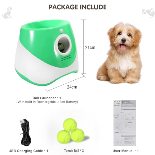 TARSHYRY Automatische Hundekugelwerfer Hellgrüne Interaktive Maschine Drinnen Im Freien Im Freien (Leuchtendes Grün) von TARSHYRY