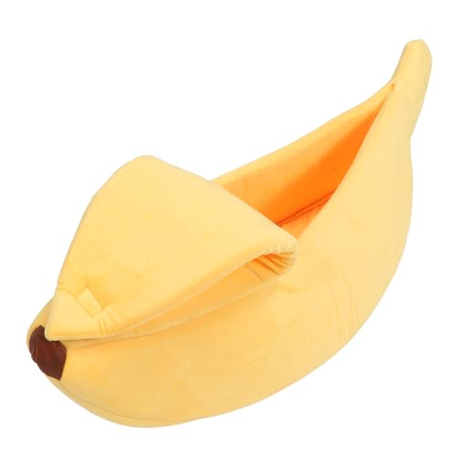 TARSHYRY Banana -Katzenbett, Warm, Gemütlich, Sicheres Design, Erholsamer Schlaf, Festes Zufluchtsort, Praktische, Einfache Wartung, Maschinell Waschbar, süß, Bequem, für Katzen, Hunde, (L) von TARSHYRY