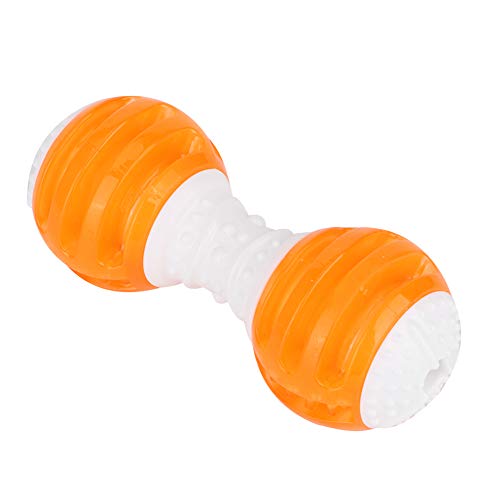 TARSHYRY Biss- und Bürstenhundspielzeug, Langhantelform Sound Sound Molreinigungszähne Spielzeug Unzerstörbarer Gummispielzeug Hund Zahnbürste Spielzeughundspielzeug für Aggressive Kauen für (ORANGE) TARSHYRY Biss- und Bürstenhundspielzeug, Langhantelform Sound Sound Molreinigungszähne Spielzeug Unzerstörbarer Gummispielzeug Hund Zahnbürste Spielzeughundspielzeug für Aggressive Kauen für (ORANGE) von TARSHYRY