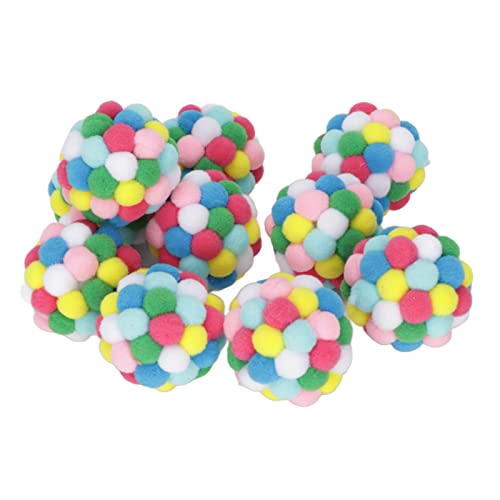 TARSHYRY Cat Pom Pom Bälle, 10pcs Weiche Farbenfrohe Katzenspielzeug Interaktives Kauspielspielzeugspielzeug Fuzzy -Bälle für Katzen für Innenkatzen und Kätzchen, Niedliche Kätzchenkitty Toys TARSHYRY Cat Pom Pom Bälle, 10pcs Weiche Farbenfrohe Katzenspielzeug Interaktives Kauspielspielzeugspielzeug Fuzzy -Bälle für Katzen für Innenkatzen und Kätzchen, Niedliche Kätzchenkitty Toys von TARSHYRY
