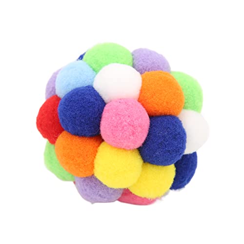 TARSHYRY Cat Pom Pom Bälle, Katzenspielzeug Weiche Katze Interaktive Bunte Katzenbälle mit Bells Katzenspielzeug Spielen Kauspielzeug für Innenkatzen und Kätzchen TARSHYRY Cat Pom Pom Bälle, Katzenspielzeug Weiche Katze Interaktive Bunte Katzenbälle mit Bells Katzenspielzeug Spielen Kauspielzeug für Innenkatzen und Kätzchen von TARSHYRY