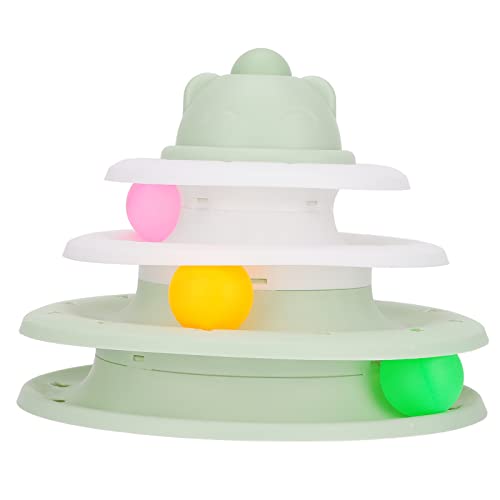 TARSHYRY Cat Puzzle Toy, 3 Level Cat Turntable Toy Interactive Rolling Ball Kätzchen Puzzle Ball -Spielzeug für Innenkatzen für Kätzchen Spaß Mentales Körperliches Training Spielzeug TARSHYRY Cat Puzzle Toy, 3 Level Cat Turntable Toy Interactive Rolling Ball Kätzchen Puzzle Ball -Spielzeug für Innenkatzen für Kätzchen Spaß Mentales Körperliches Training Spielzeug von TARSHYRY