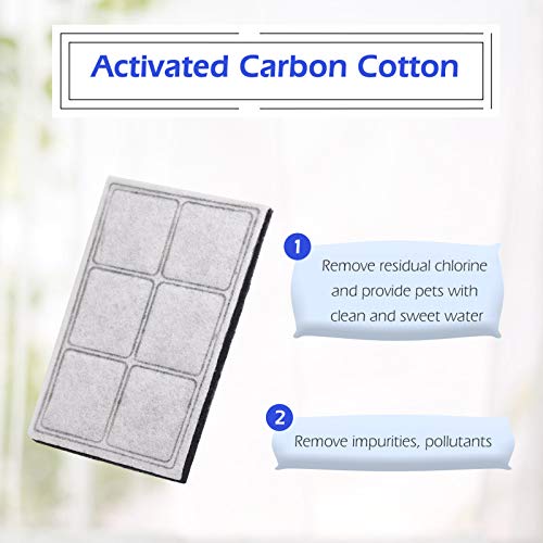 TARSHYRY [Cat Water Fountain Filter Value Pack Aktiviertes Kohlenstoffbaumwollersatzfilter für Getränke 12 Filter von TARSHYRY