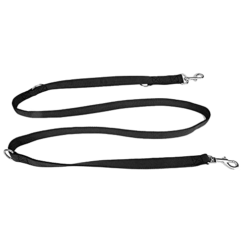 TARSHYRY Doppelte Leine für Zwei Hunde, Zwei Leine für Mittlere und Große Rassen Nylon Flexible Haustierhund -Wanderleinen -Traktionsseil mit Kette Dual Dog Doppelte für Hunde (2,5 cm * 200 cm) von TARSHYRY