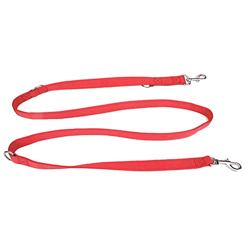 TARSHYRY Doppelte Leine für Zwei Hunde, Zwei Leine für Mittlere und Große Rassen Nylon Flexible Haustierhund -Wanderleinen -Traktionsseil mit Kette Dual Dog Doppelte für Hunde (2,5 cm * 200 cm) von TARSHYRY