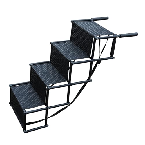 TARSHYRY Faltbare Haustierstreppen Hund Ramp Edelstahl 600d Oxford Stoff Tragbar und Sichere Haustierrampe Anwendbarer Szene: Autos SUVs TARSHYRY Faltbare Haustierstreppen Hund Ramp Edelstahl 600d Oxford Stoff Tragbar und Sichere Haustierrampe Anwendbarer Szene: Autos SUVs von TARSHYRY