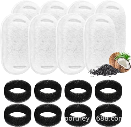 TARSHYRY Filter Edelstahl Haustier Wasserspender Katzenring Filter Baumwolle 8 Pack von TARSHYRY