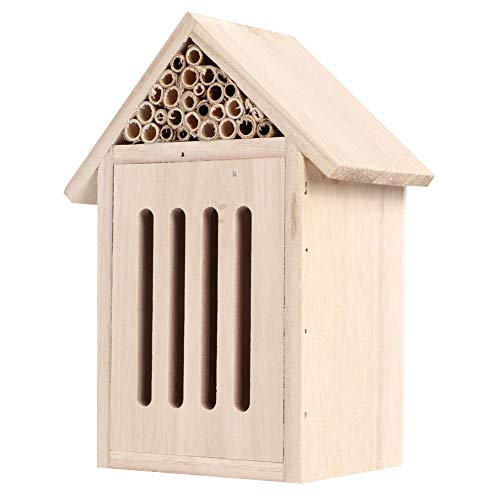 TARSHYRY Haus, Garten Outdoor Holz Insekt Bienen Haus Holz Raum Schutz für Nistkasten Dekoration Ladybug Bienenhaus für Bienenwanzen Schmetterlinge Zum Hängen Nisten (Typ 2) von TARSHYRY