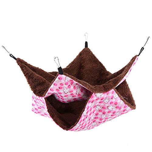TARSHYRY Kaninchen Doppelschicht Zwischenschicht Warme Hängematte Hängende Betthaus Schlafsack Eichhörnchen Kleine Haustiere Geeignete Vier Jahreszeiten (kleine Größe) von TARSHYRY