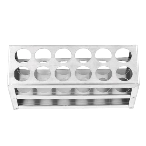 TARSHYRY Rohrhalter, Labor-Testrohr-Rackhalter-Testrohrhalter 12-Löcher Edelstahl-Röhrchen-Rack-Rack Rack Rack Labor Ständer aus Edelstahl (23mm 12 Löcher) von TARSHYRY