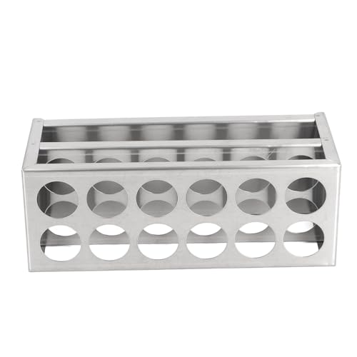 TARSHYRY Rohrhalter, Labor-Testrohr-Rackhalter-Testrohrhalter 12-Löcher Edelstahl-Röhrchen-Rack-Rack Rack Rack Labor Ständer aus Edelstahl (27mm 12 Löcher) von TARSHYRY