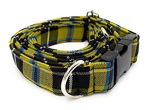 Black Watch Hundehalsband und Leine, Schottenkaro, klein von TARTAN TWEEDS