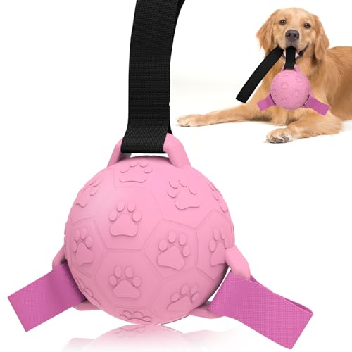 TASDISE Natural Interactive Rubber Dog Balls, Kauen Nylongewebe Bälle, Durable Solid Interactive Dog Ball Spielzeug, für Hunde verwenden Indoor & Outdoor von TASDISE