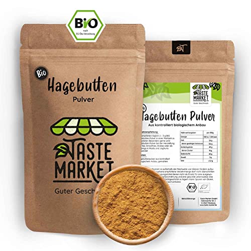10 kg Bio Hagebuttenpulver | natürlich und unbehandelt | Taste Market Qualität von TASTE MARKET Guter Geschmack