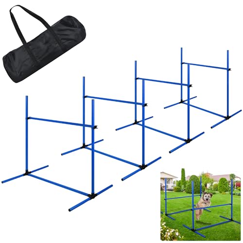 TATIVALO Agility Set 4er, Hunde Hürdenset Slalom Stangen Agility Ausrüstung für Hundetraining mit Tragetasche, Höhenverstellbar, 104x70x101cm TATIVALO Agility Set 4er, Hunde Hürdenset Slalom Stangen Agility Ausrüstung für Hundetraining mit Tragetasche, Höhenverstellbar, 104x70x101cm von TATIVALO