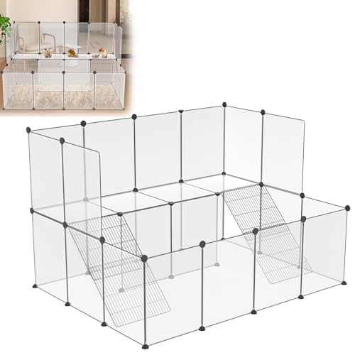 TATIVALO Kleintierkäfig Freigehege Katzensicherung - 143 x 108 x 93 cm mit weicher Matte, Zusammensteckbares Gehege für Kleintiere, 24x PP-Platten + ABS-Verbinder, Indoor/Outdoor TATIVALO Kleintierkäfig Freigehege Katzensicherung - 143 x 108 x 93 cm mit weicher Matte, Zusammensteckbares Gehege für Kleintiere, 24x PP-Platten + ABS-Verbinder, Indoor/Outdoor von TATIVALO