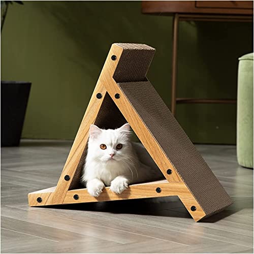 Cats Scratcher Lounge Holzrahmen Katzenkratzbrett Möbelschutz Abnehmbare Indoor-Kratzer von TATSEN