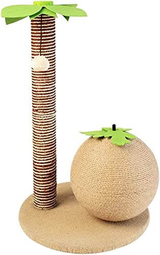 Coconut Tree Jute Ball Grinding Grabbing Board Katzen Klettergerüst Stangenplattform Katzenspielzeug Haustierprodukte Katzensachen von TATSEN