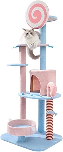 Haustier Katzen Baumhaus Eigentumswohnung Möbel Katzen Baum Turm Spielzeug Sisal Kratzbaum for Katzen Klettern Springspielzeug von TATSEN